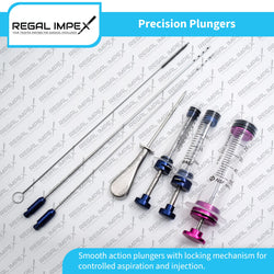 Luer Lock Microcannula Fat Transfer Kit with Cannula Cleaning Brush and 10 20 50 ml Syringes