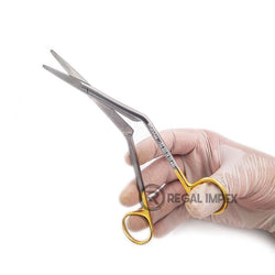 Heymann Nasal Scissors Angled Rhinoplasty Delicate blunt TC/Supercut and Standard Blades - Regal Impex Instruments